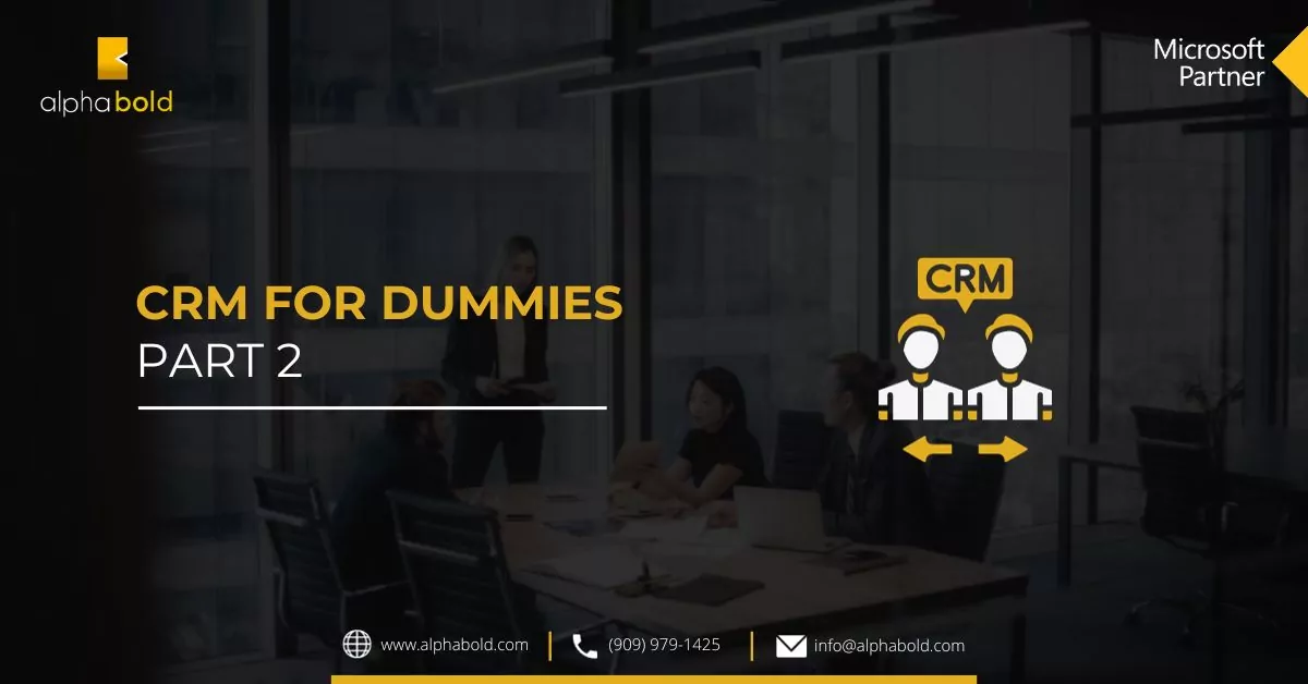CRM for Dummies - Part 2