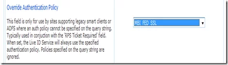 Override Authentication Policy