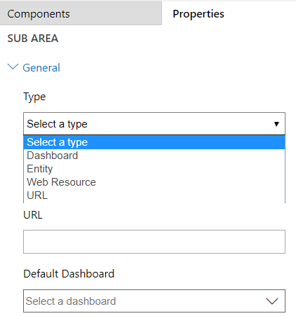 Sub Area in CRM Hub