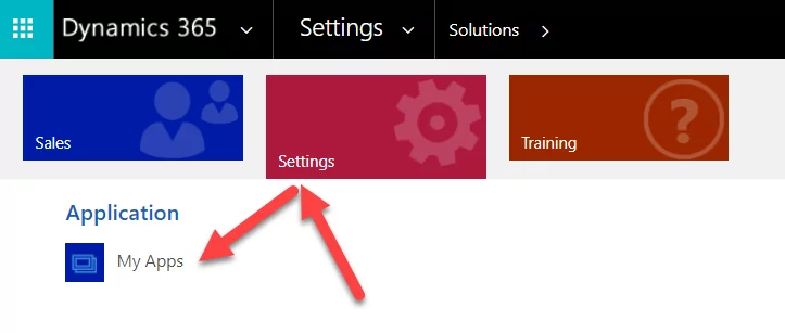 My Apps in Dynamics 365