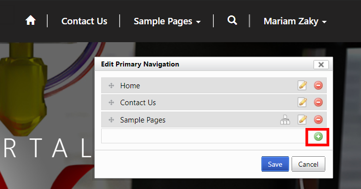 Add the Cases link in the primary navigation