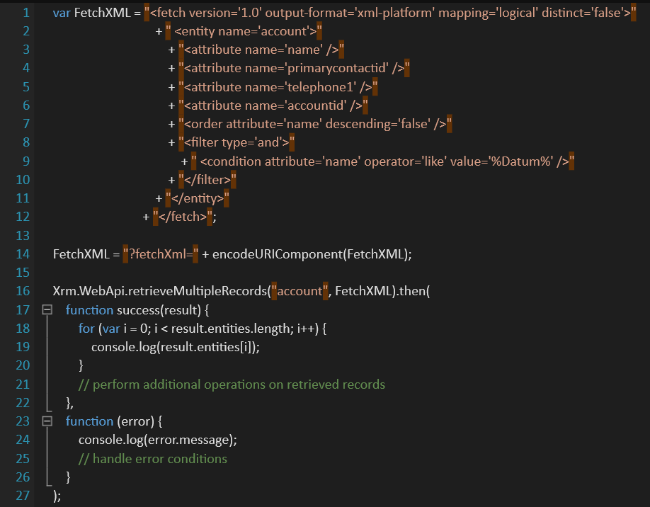 FetchXML Microsoft Dynamics CRM