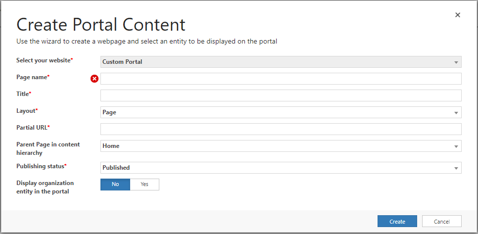 PopUp Window Dynamics CRM