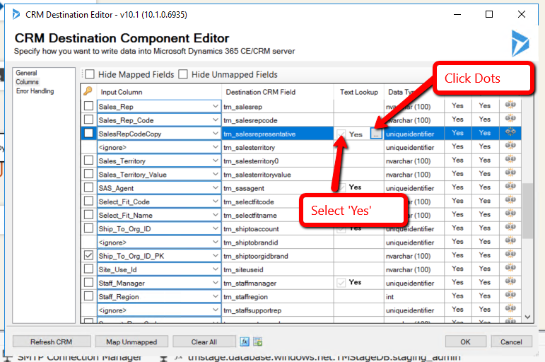 this image shows Dynamics CRM SSIS Integrations with Kingswaysoft Fallback Lookup Option
