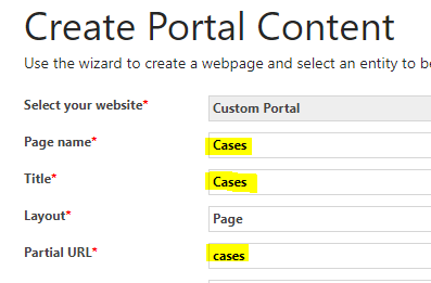 Add Content in Microsoft Dynamics Portal