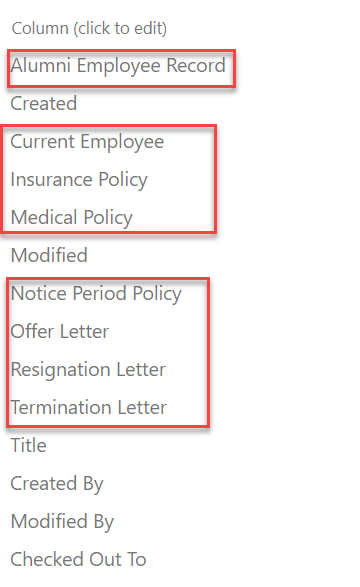 custom corresponding columns