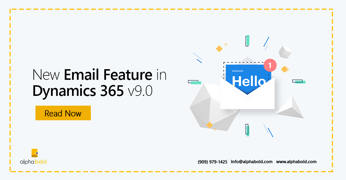 new email feature of dynamics 365