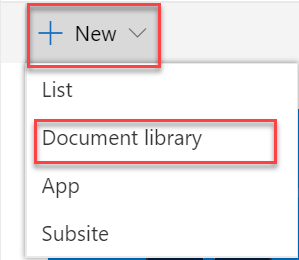 Infographics show document library select in sharepoint