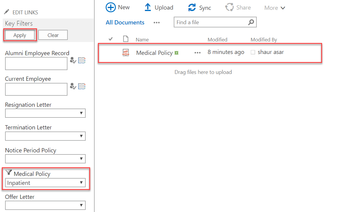 Medical Policy metadata Inpatient