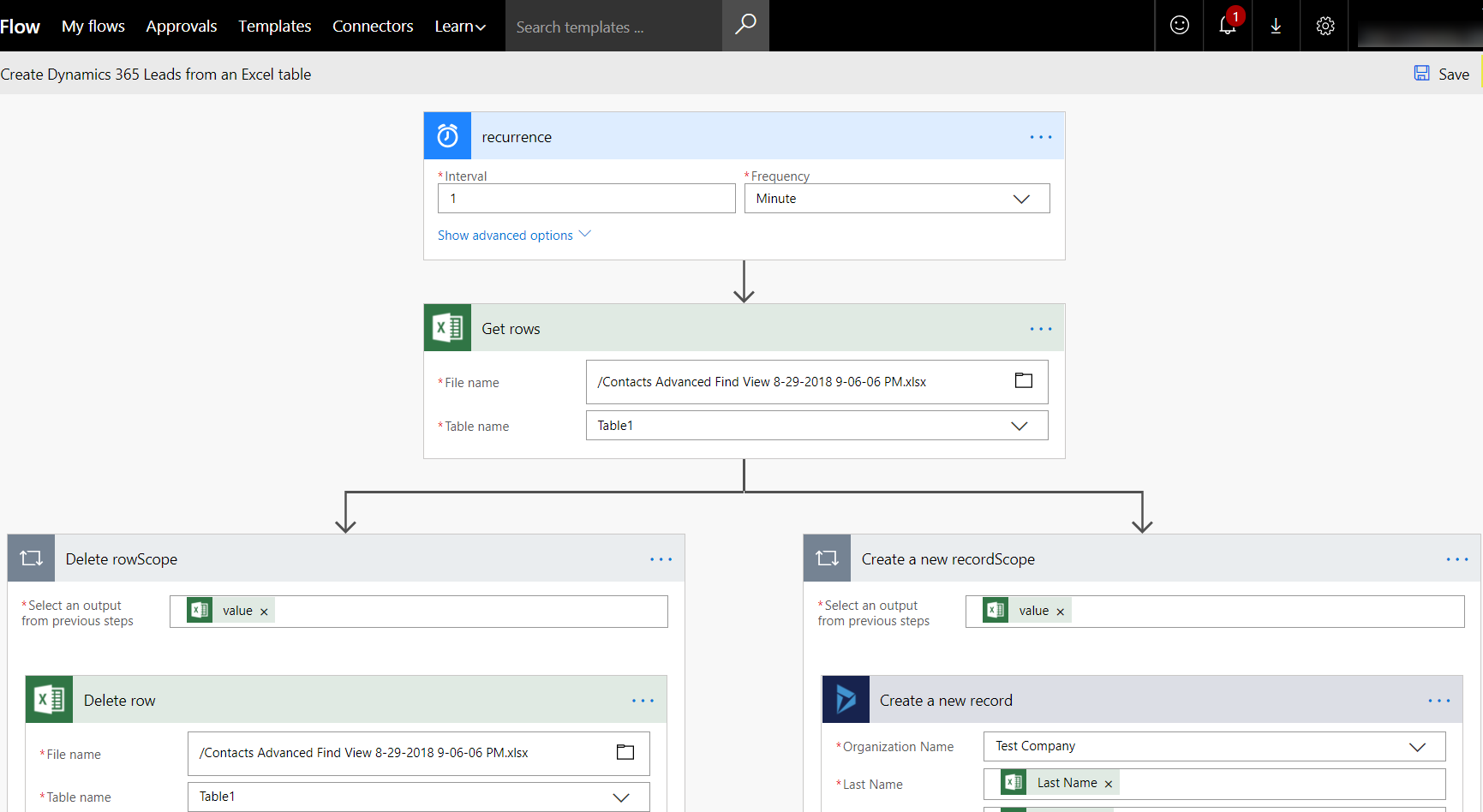 complete Flow configuration