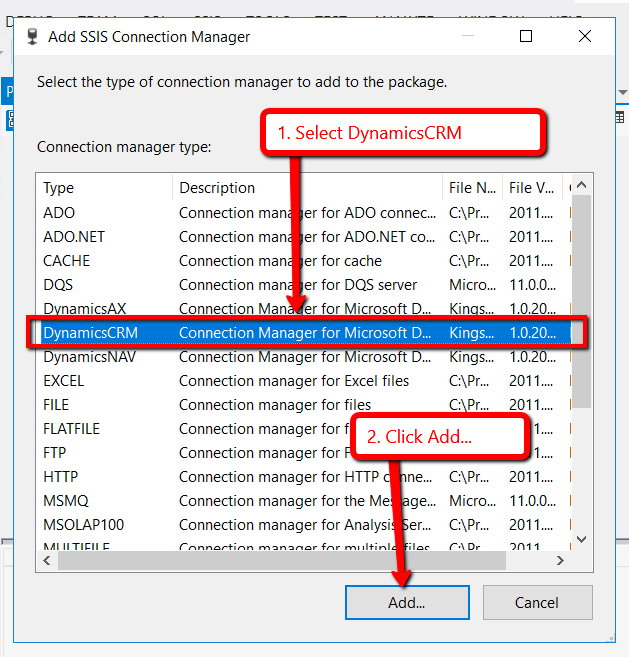 DynamicsCRM kingswaysoft