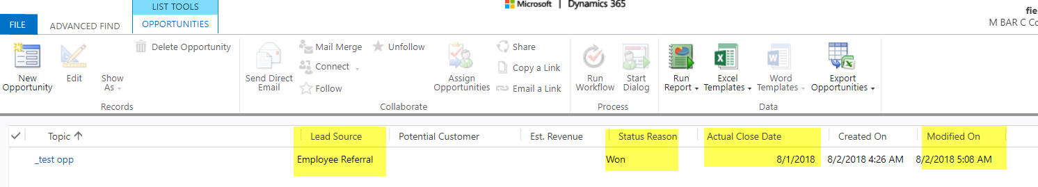 modified field on dynamics crm 365
