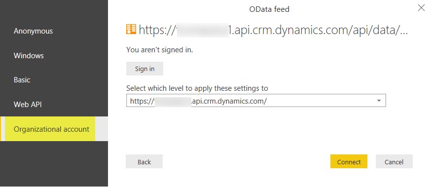 Infographics show the extracted CRM Web API URL