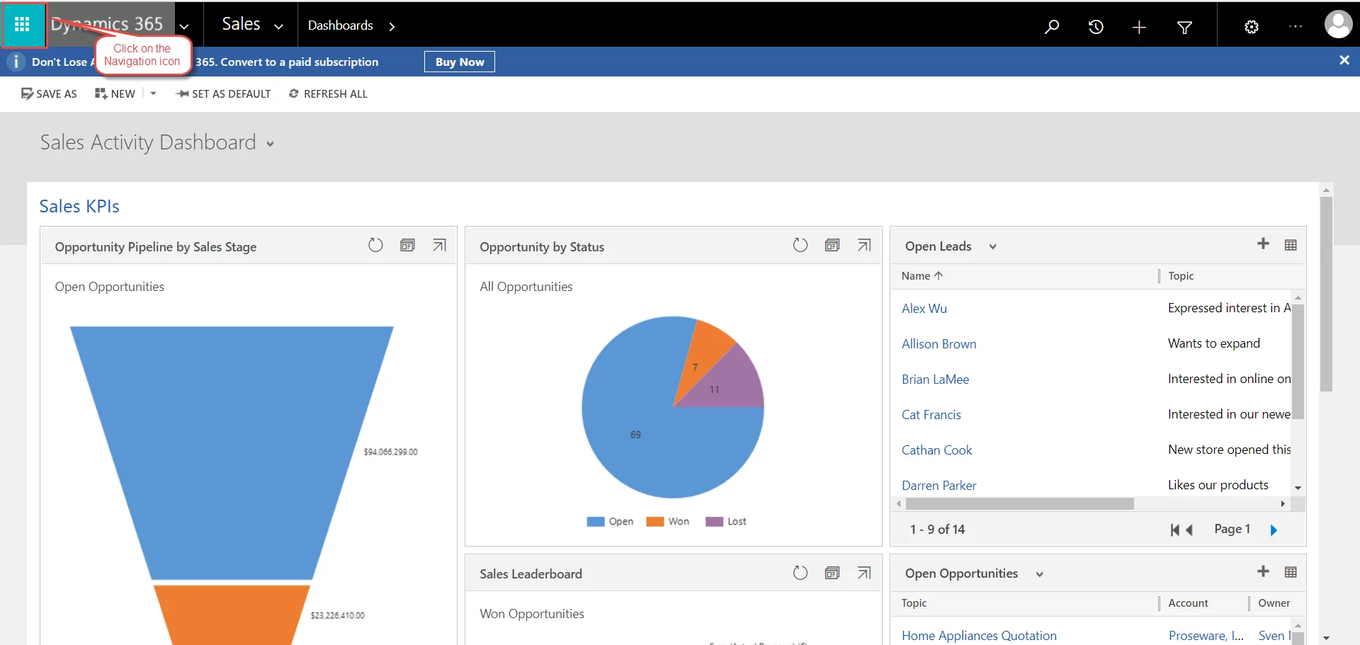 Dynamics 365 instance