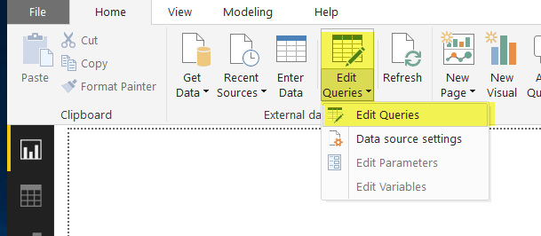 Infographics show the Edit Queries option