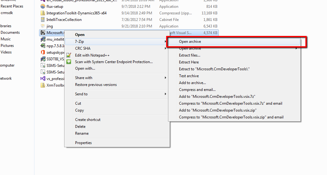 this image shows open zin file