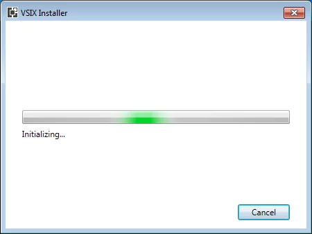 this image shows VSIX Installer window