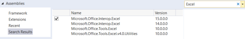 • Microsoft.Office.Interop.Excel