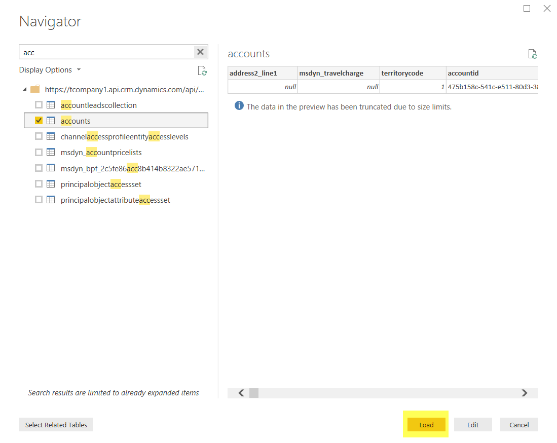 Infographics show how to build the Power BI Report (select the entity