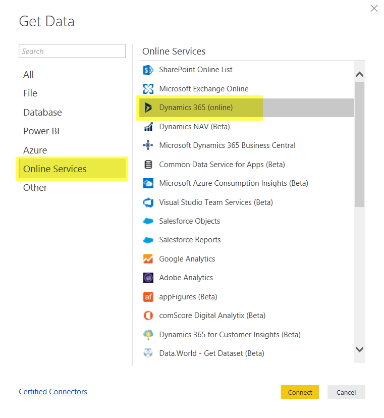 Infographics show the Online Services and then Dynamics 365
