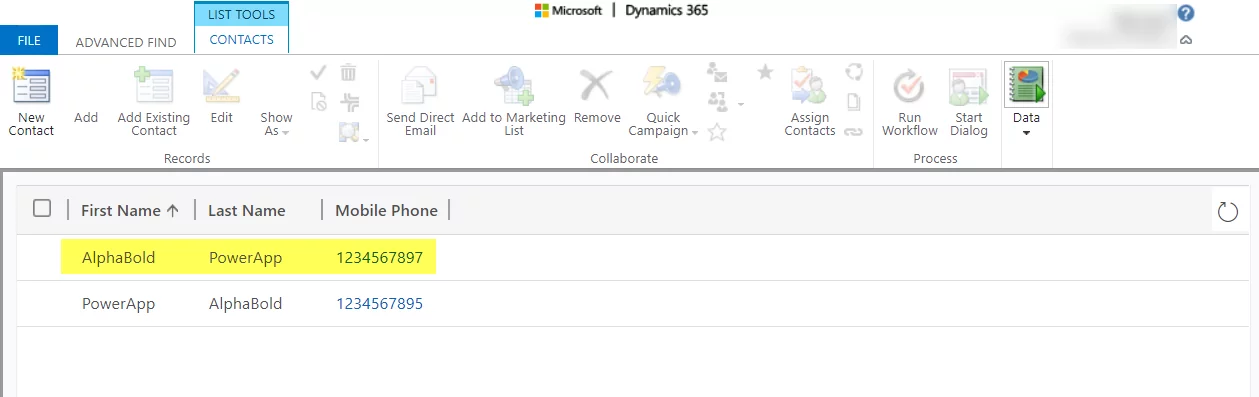 verify it in Dynamics 365 CRM