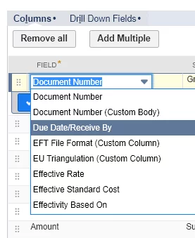 NetSuite UI’s drop-downs
