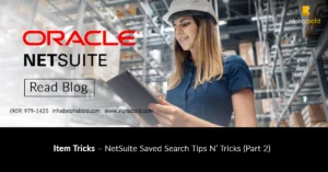 netsuite items saved search