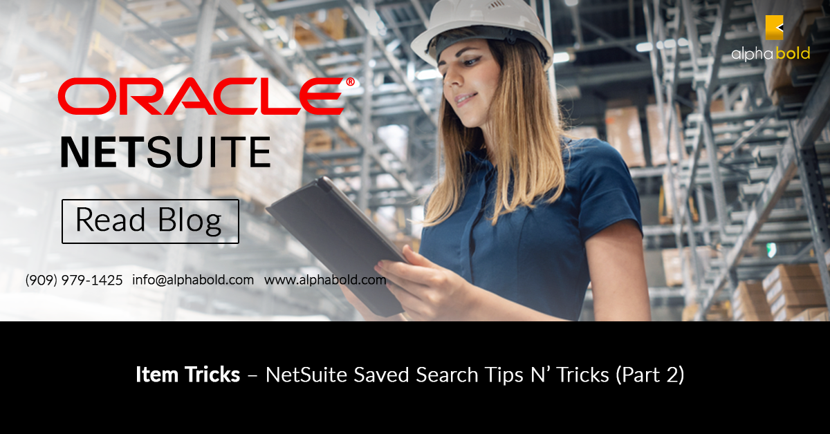 netsuite items saved search