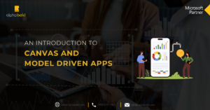 Infographics show an introduction to Canvas and Model Driven Apps