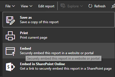 This image shows Power BI report
