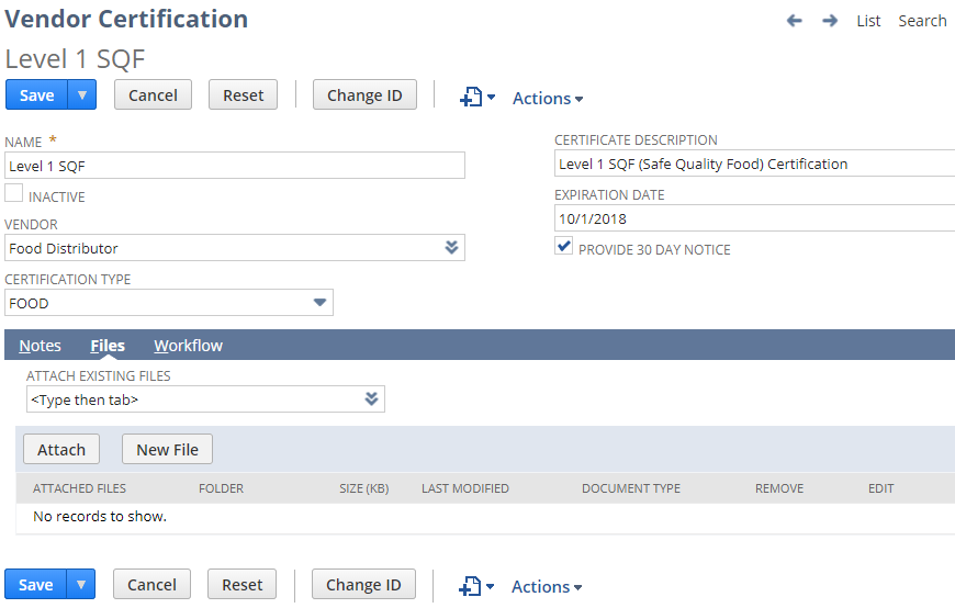 Vendor Certifications
