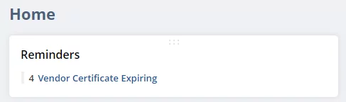 expiration of the certificate