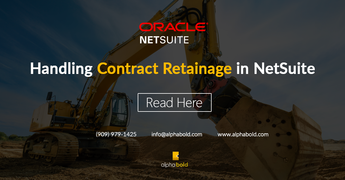 contract retainage in netsute