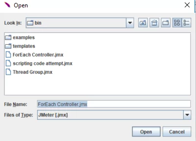 run the JMX file