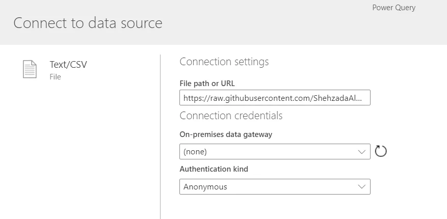 connect to data source