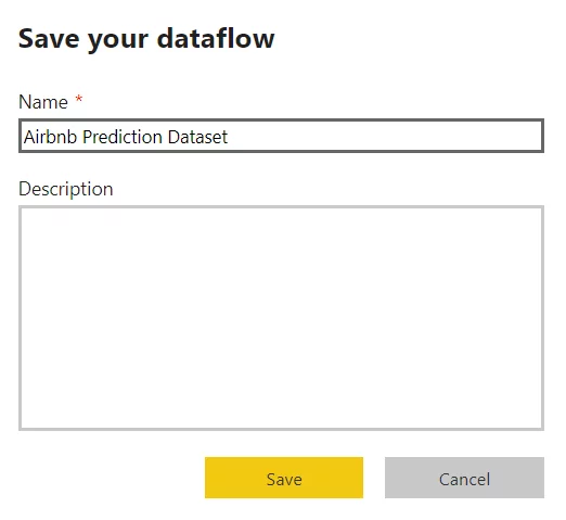 save your dataflow