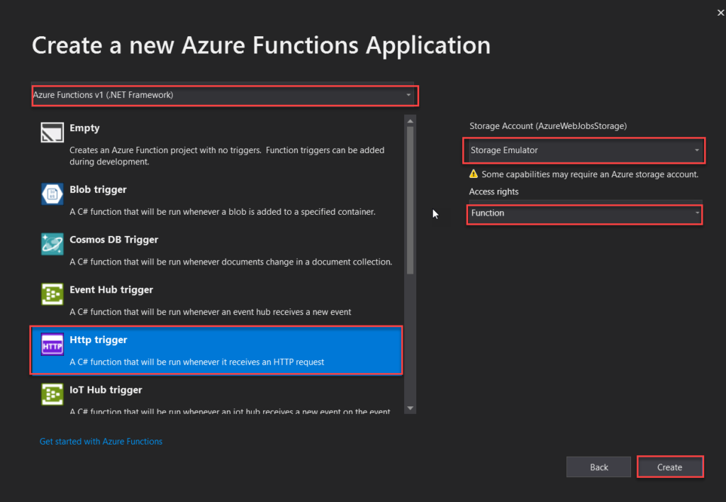 this image shows' the Azure Function Project