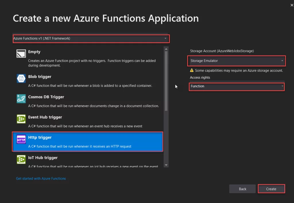 this image shows' the Azure Function Project