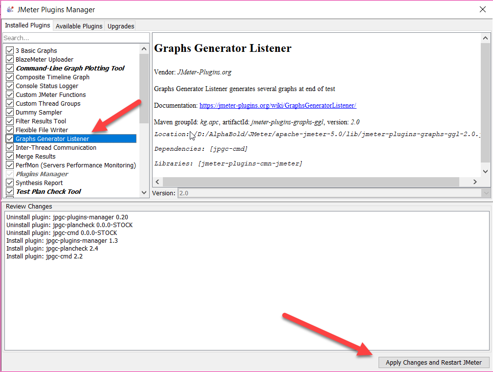 Display graph Generator Listener 2