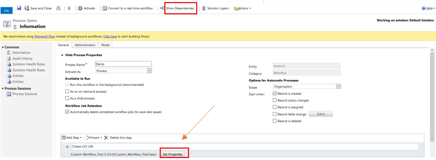 OOB Workflow Properties