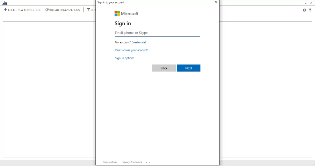 this image shows the ORG details