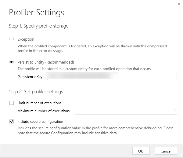 this image shows the Profiler Settings