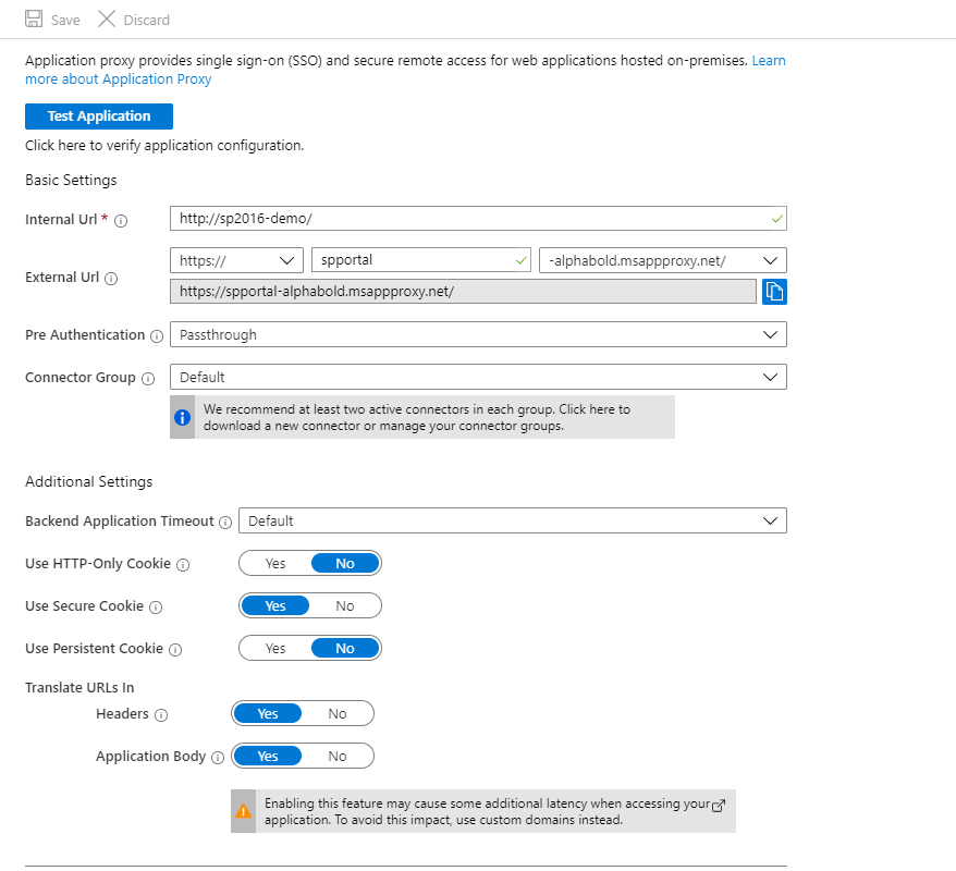 this image shows SharePoint on-premise Web application