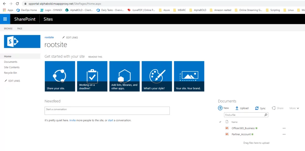 This image shows test Azure Web Application Proxy