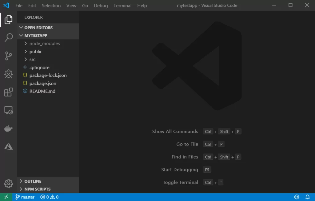 Visual Studio window