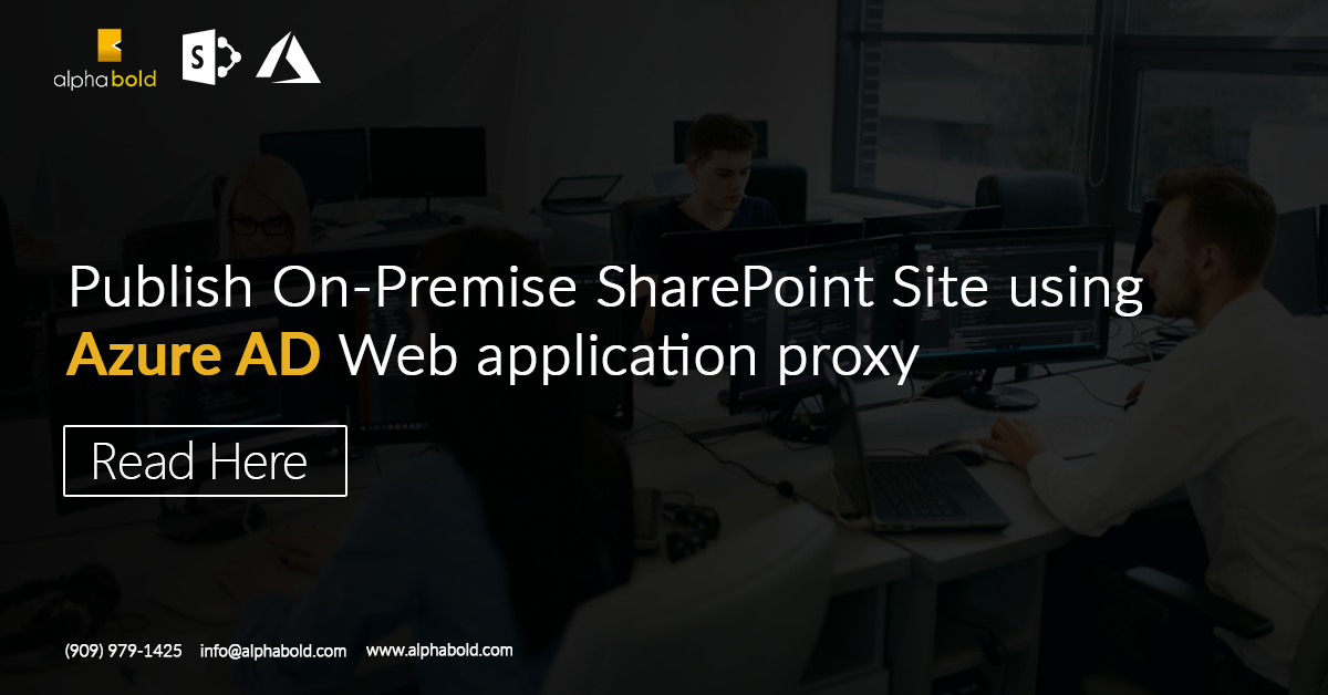 using Azure AD Web application proxy