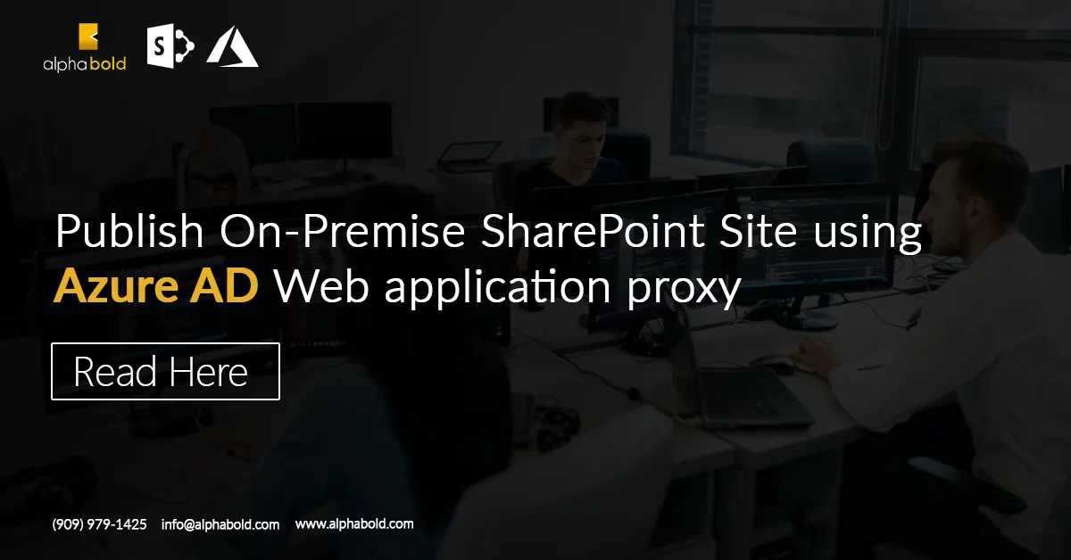 this image shows using Azure AD Web application proxy