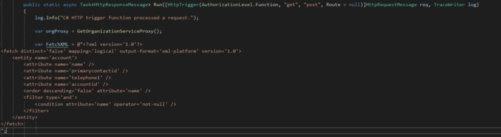 this image show's the downloading the FetchXML