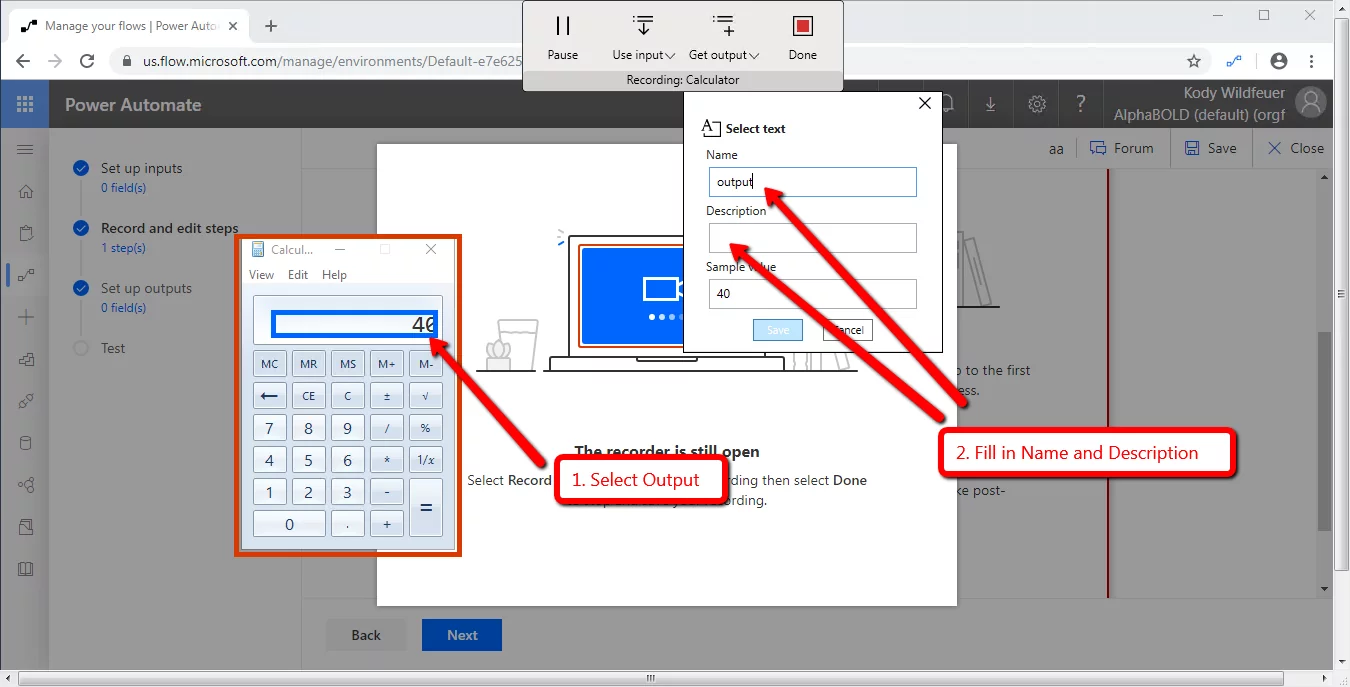 select output