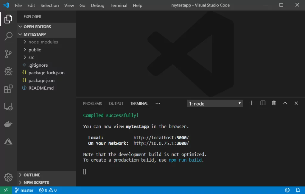 visual studio window popup